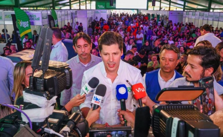 Daniel Vilela concede entrevista na abertura do Goiás Social em Anápolis

