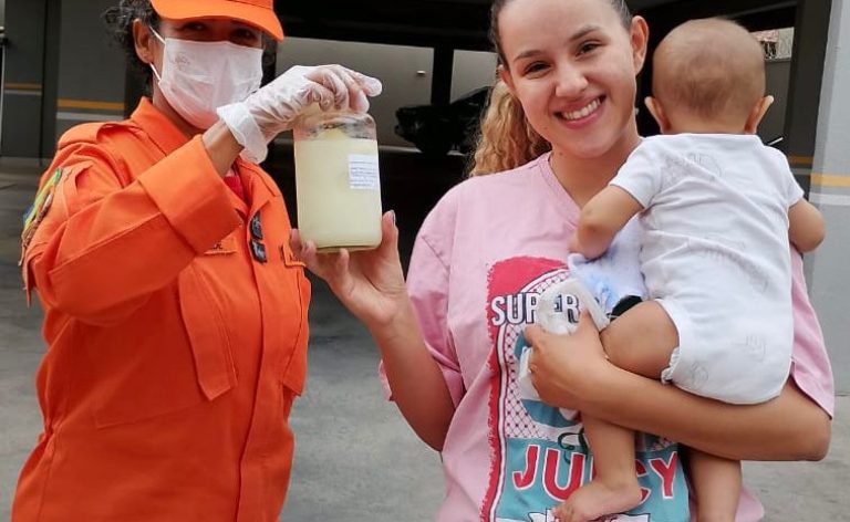 Parceria entre Hemu e Corpo de Bombeiros possibilita doação de leite materno em Goiás